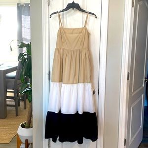 J Crew Color Block Maxi Dress